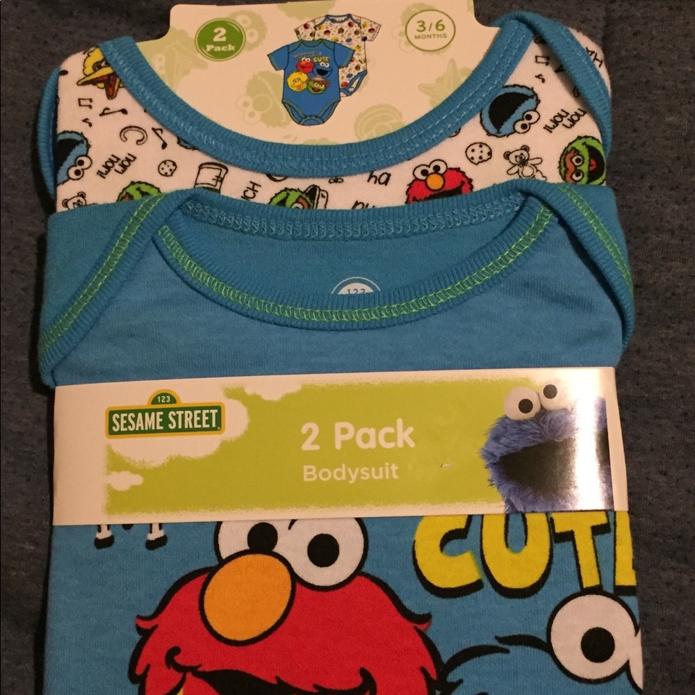 Sesame Street 3/6 month bodysuit 2 pack